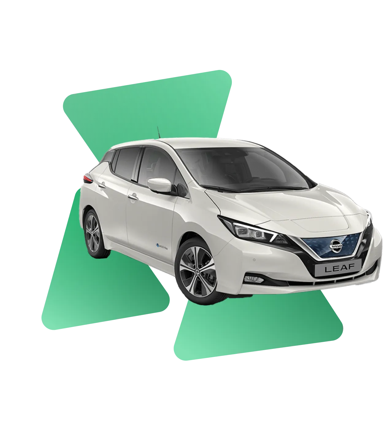 Білий електромобіль Nissan Leaf